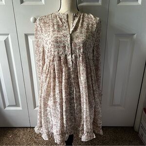 NWT Altar’d State Floral Long Sleeve Woman’s Dress size Small